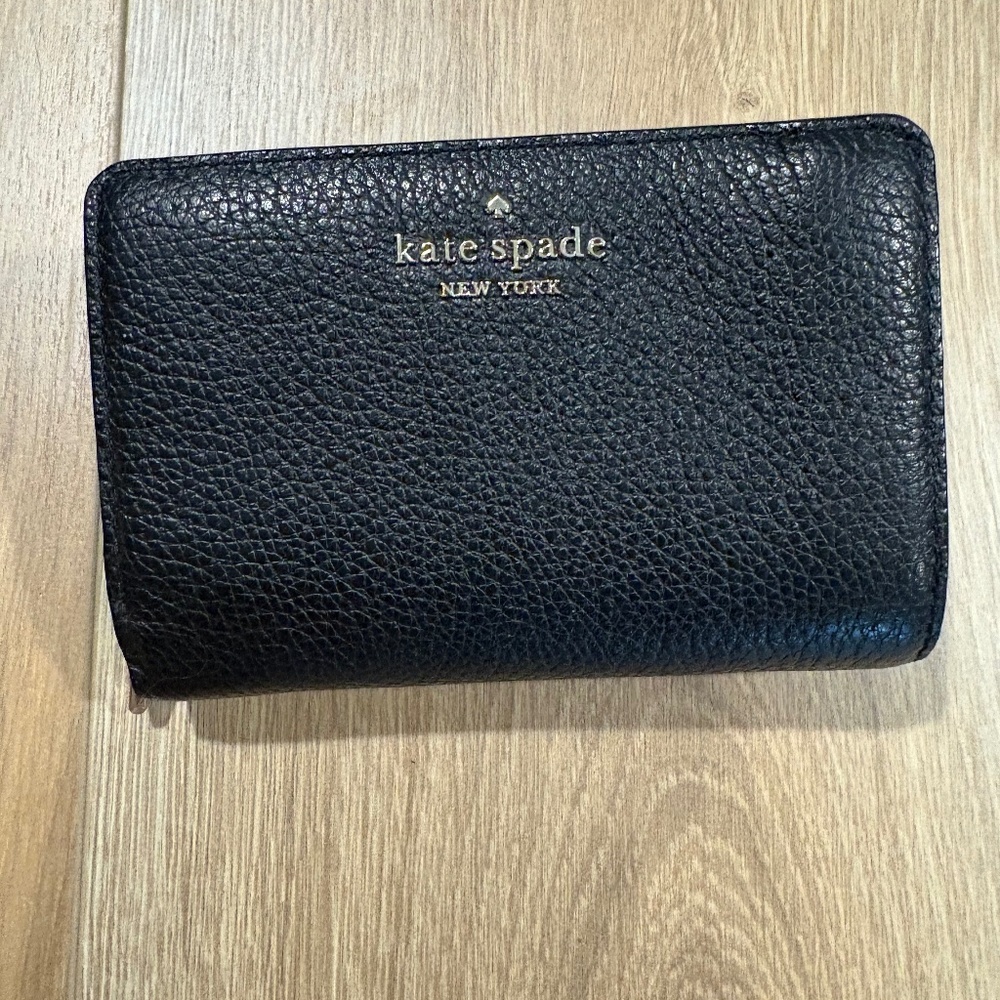 Kate Spade black leather wallet